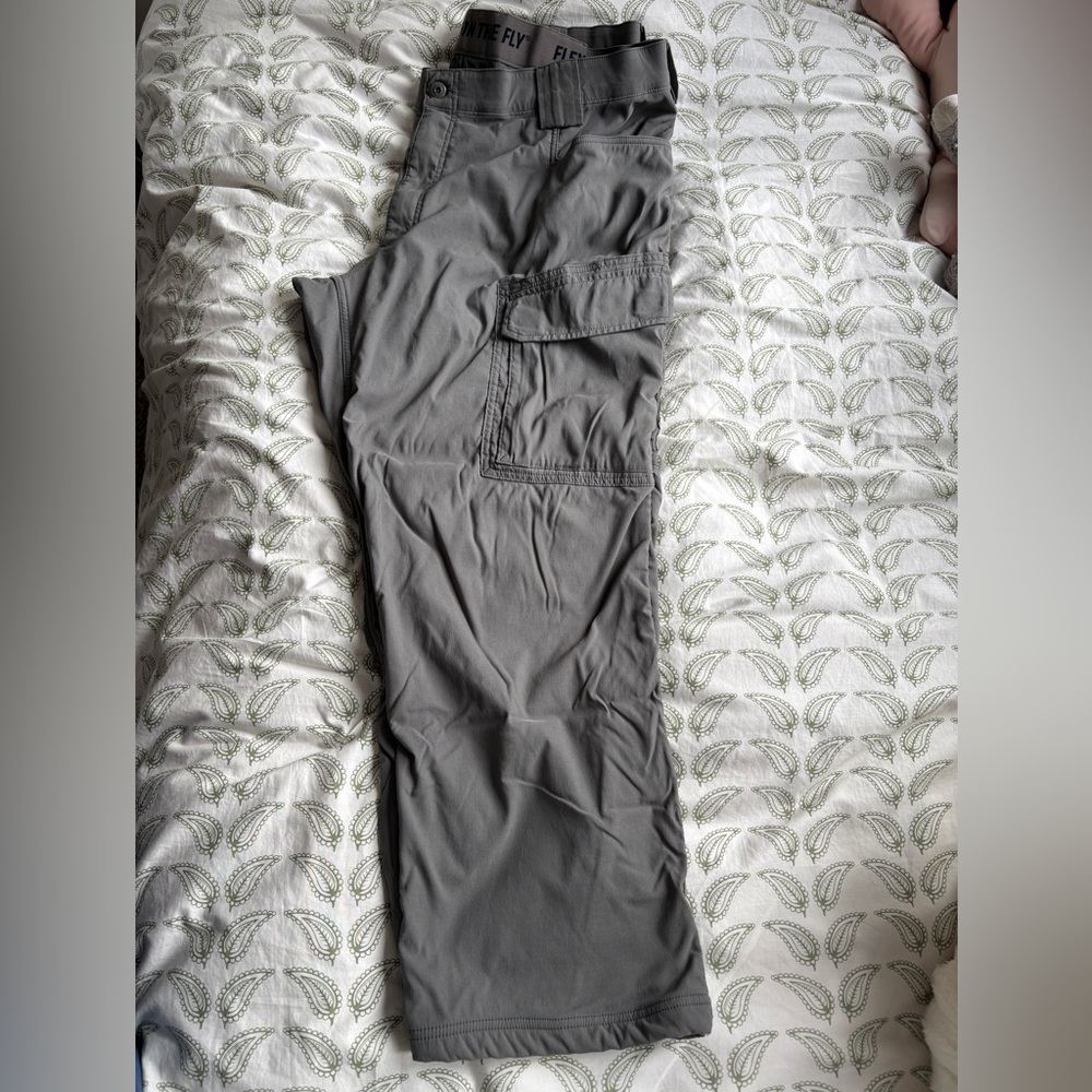 Duluth Trading Co Men's 44 x 30 Gray Fleece Lined Cargo Pants